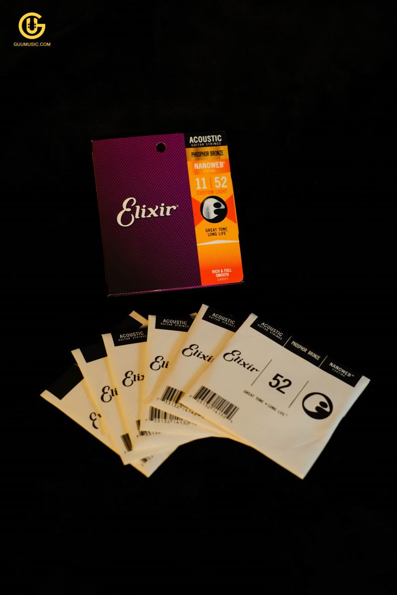 Dây Đàn Guitar Cao Cấp Elixir Phosphor Bronze Chính Hãng