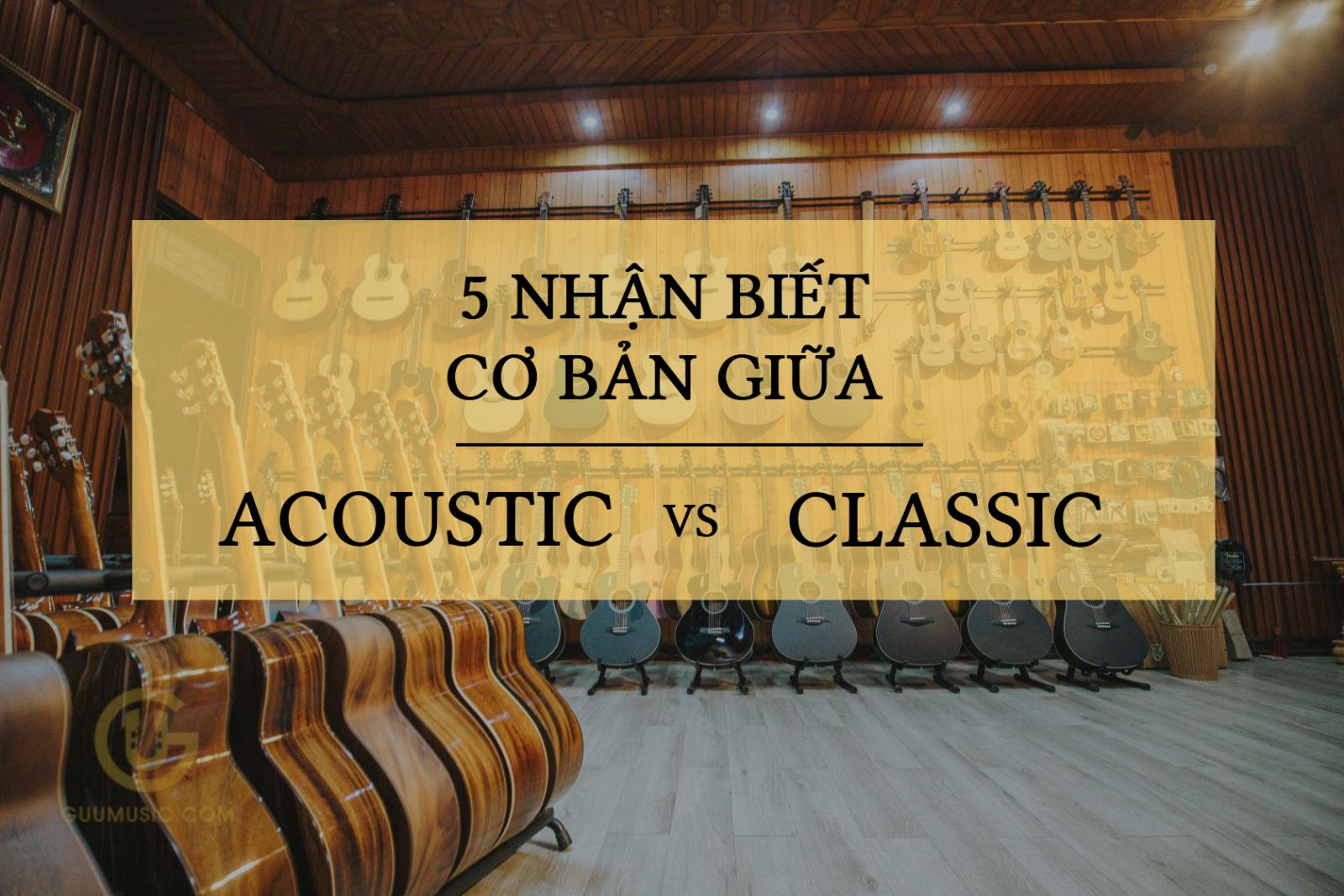 5 ĐIỂM KHÁC NHAU CƠ BẢN giữa đàn guitar Acoustic và Classic